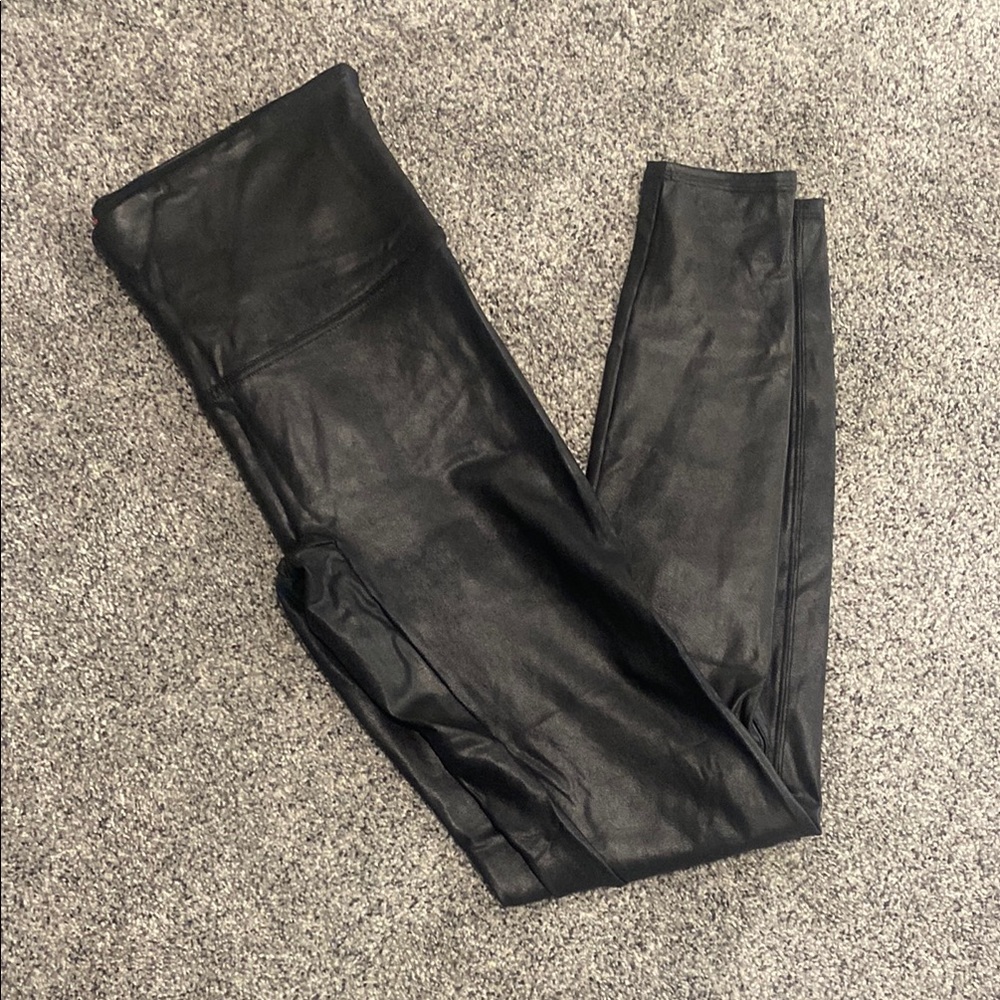 Chic Black Faux Leather Pants